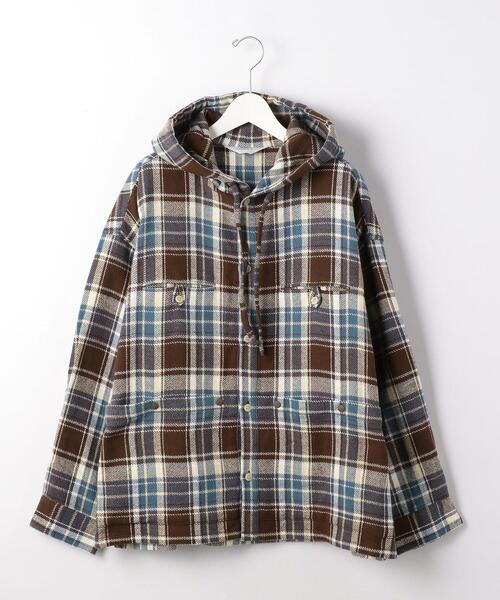 wonderland（ワンダーランド）の「＜wonderland＞ HOODIE SHIRTS/チェックシャツ（シャツ/ブラウス・メンズ・ケリー/ダークブラウン・0/1）」の12枚目の写真