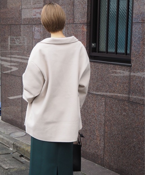 tiptop（ティップトップ）の「ダブルボタンBIGジャケット（テーラードジャケット・レディース・ブラック/ベージュ/ネイビー/ブルー/アイボリー/モカ・FREE）」の13枚目の写真