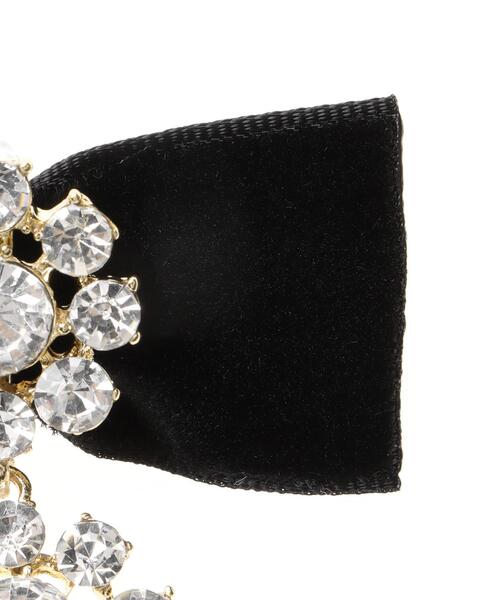 INGNI(イング)の「クリスタルパーツ付リボンピアス(ピアス(両耳用)・レディース・ブラック・ONE SIZE)」の6枚目の写真