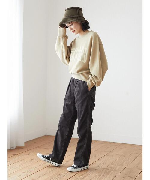 Green　Parks（グリーンパークス）の「コーデュロイイージーパンツ*（その他パンツ・レディース・チャコールグレー/ライトグレー/サックスブルー/ホワイト系その他2・FREE）」の22枚目の写真