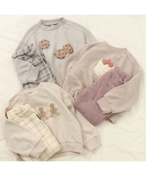 apres les cours（アプレレクール）の「/裏シャギー総柄/7days Style pants（その他パンツ・キッズ・ピンク/グレー/サックスブルー/キナリ・110/130/120/90/100/80）」の5枚目の写真