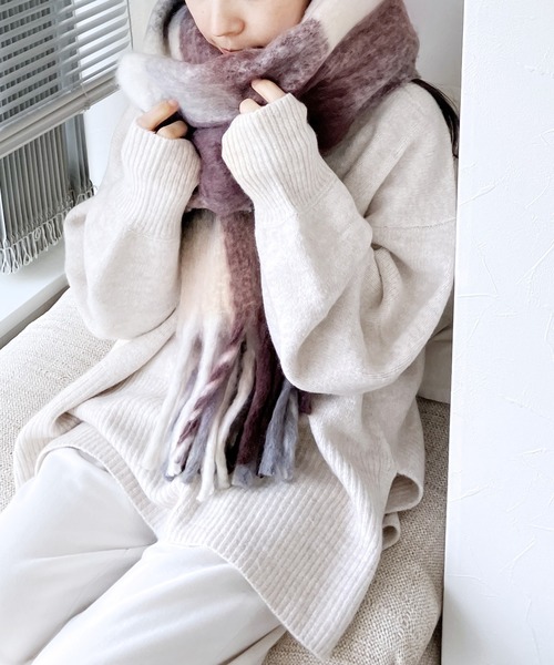 reca（レカ）の「【ZOZOTOWN限定】モコモコボリュームストール（ストール/ショール・レディース・ブラック系その他/ブラウン系その他/ブラック系その他2/グリーン系その他/オレンジ系その他/ピンク系/イエロー系・FREE）」の17枚目の写真