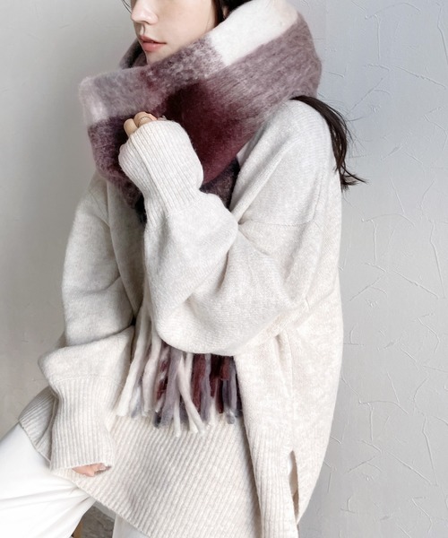 reca（レカ）の「【ZOZOTOWN限定】モコモコボリュームストール（ストール/ショール・レディース・ブラック系その他/ブラウン系その他/ブラック系その他2/グリーン系その他/オレンジ系その他/ピンク系/イエロー系・FREE）」の16枚目の写真