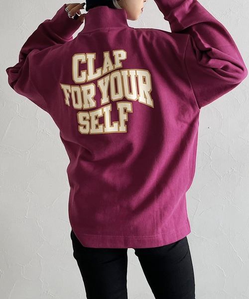 PAGEBOY（ページボーイ）の「ハーフジップロゴウラケ（スウェット・レディース・ブラック/オートミール/ピンク系その他・FREE）」の3枚目の写真