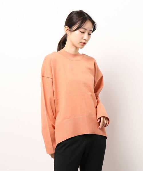 Lugnoncure（ルノンキュール）の「アウトリンキングニット（ニット/セーター・レディース・グリーン/キナリ/ブラック/ピンク・ﾌﾘ-）」の4枚目の写真