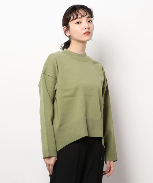 Lugnoncure（ルノンキュール）の「アウトリンキングニット（ニット/セーター・レディース・グリーン/キナリ/ブラック/ピンク・ﾌﾘ-）」の3枚目の写真