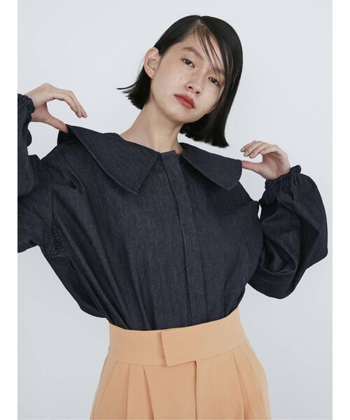 COTORICA（コトリカ）の「セーラーカラーダンガリーブラウス（シャツ/ブラウス・レディース・ブルー/ライトブルー・FREE）」の18枚目の写真