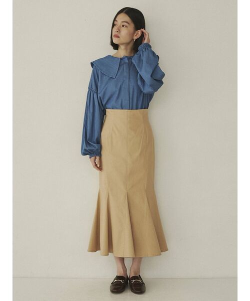 COTORICA（コトリカ）の「セーラーカラーダンガリーブラウス（シャツ/ブラウス・レディース・ブルー/ライトブルー・FREE）」の13枚目の写真