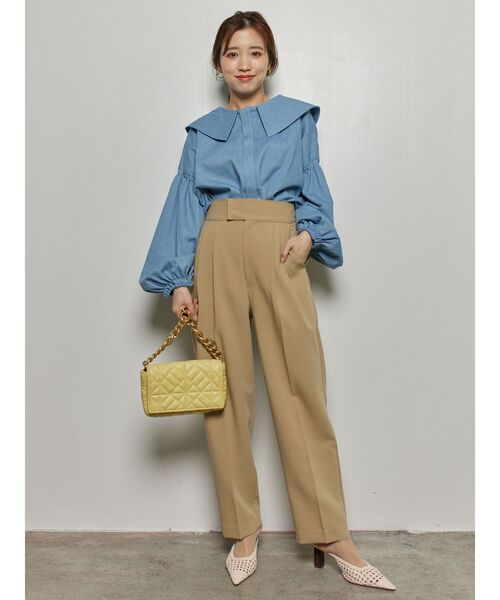 COTORICA（コトリカ）の「セーラーカラーダンガリーブラウス（シャツ/ブラウス・レディース・ブルー/ライトブルー・FREE）」の8枚目の写真