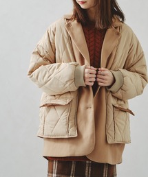 acro（アクロ）の「キルティング異素材切り替えジャケットコート/AC1278（その他アウター）」