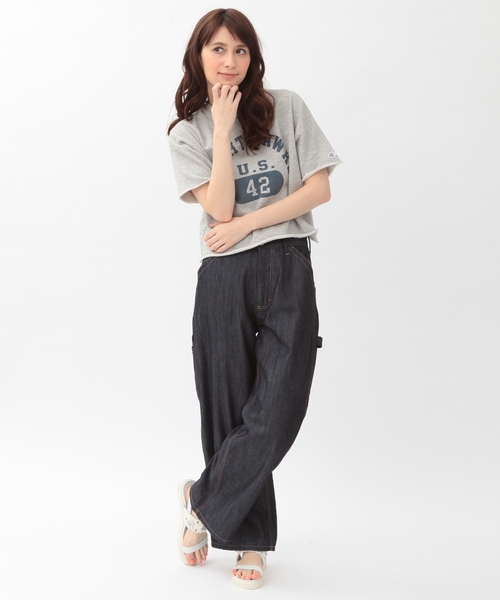 Another Edition（アナザーエディション）の「ワイドペインターパンツ/AEBC WIDE PAINTER PT（デニムパンツ・レディース・コバルトブルー/ネイビー・SMALL/MEDIUM）」の4枚目の写真