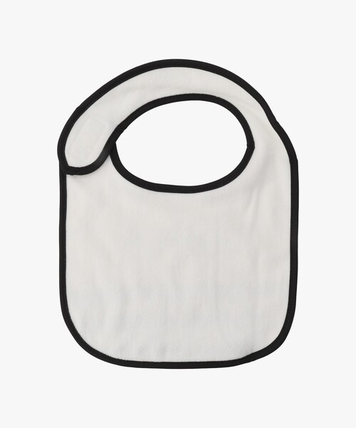 agnes b.（アニエスベー）の「ベビー ロゴ＆ボーダースタイ（スタイ/よだれかけ・キッズ・ブラック×ホワイト・UNI）」の2枚目の写真