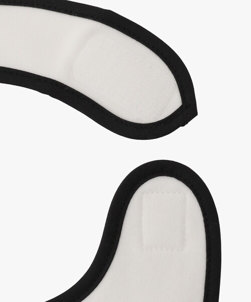 agnes b.（アニエスベー）の「ベビー ロゴ＆ボーダースタイ（スタイ/よだれかけ・キッズ・ブラック×ホワイト・UNI）」の3枚目の写真