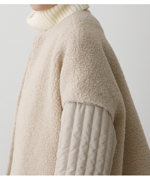 AZUL by moussy（アズールバイマウジー）の「3WAY BOA JACKET/3WAYボアジャケット（ブルゾン・レディース・ライトカーキ/アイボリー/ブラック・SMALL/MEDIUM）」の16枚目の写真