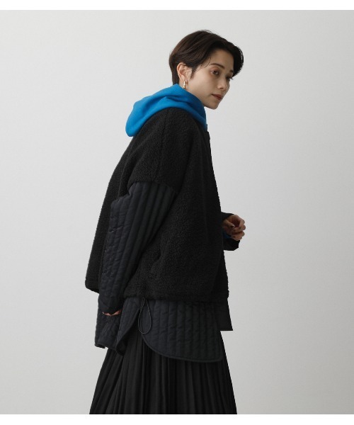 AZUL by moussy（アズールバイマウジー）の「3WAY BOA JACKET/3WAYボアジャケット（ブルゾン・レディース・ライトカーキ/アイボリー/ブラック・SMALL/MEDIUM）」の20枚目の写真
