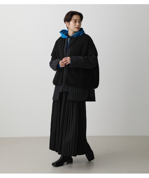 AZUL by moussy（アズールバイマウジー）の「3WAY BOA JACKET/3WAYボアジャケット（ブルゾン・レディース・ライトカーキ/アイボリー/ブラック・SMALL/MEDIUM）」の22枚目の写真