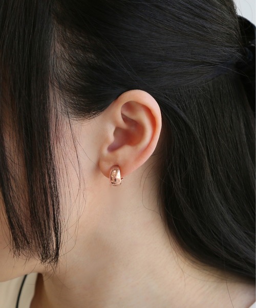 Jewel closet by L&Co.(ジュエルクローゼットバイエルアンドコー)の「K18 フープ イヤリング(イヤリング・レディース・ピンクゴールド/イエローゴールド・FREE)」の8枚目の写真