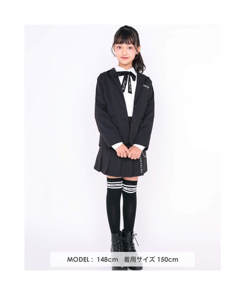 ZIDDY（ジディ）の「ZIDDY/ツイル テーラードジャケット (130~160cm)（テーラードジャケット・キッズ・ブラック・150/140/130/160）」の4枚目の写真