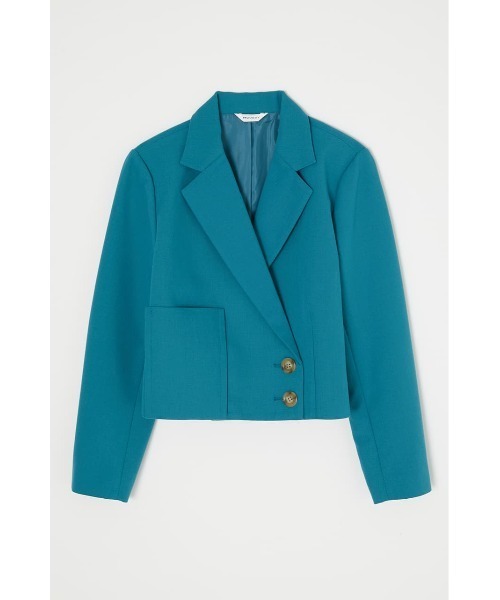 MOUSSY(マウジー)の「CROPPED DOUBLE ジャケット(テーラードジャケット・レディース・ターコイズブルー/アイボリー/ベージュ系その他・1/2)」の10枚目の写真