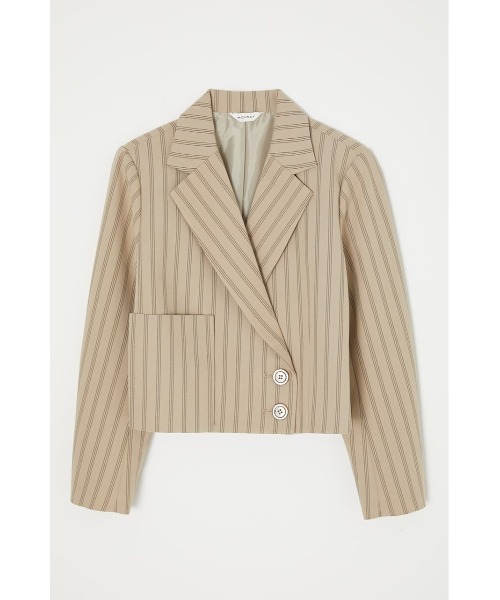 MOUSSY(マウジー)の「CROPPED DOUBLE ジャケット(テーラードジャケット・レディース・ターコイズブルー/アイボリー/ベージュ系その他・1/2)」の8枚目の写真