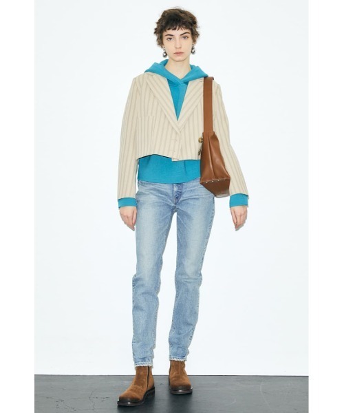 MOUSSY(マウジー)の「CROPPED DOUBLE ジャケット(テーラードジャケット・レディース・ターコイズブルー/アイボリー/ベージュ系その他・1/2)」の17枚目の写真