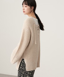 earth music&ecology | 2wayレースアッププルオーバー(ニット/セーター)