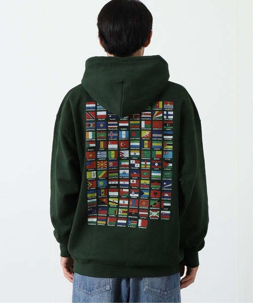 TENBOX（テンボックス）の「【TENBOX×JOURNAL STANDARD】別注 WORLD FLAG HOODIE（パーカー・メンズ・グリーン・XX-LARGE/LARGE/X-LARGE）」の6枚目の写真