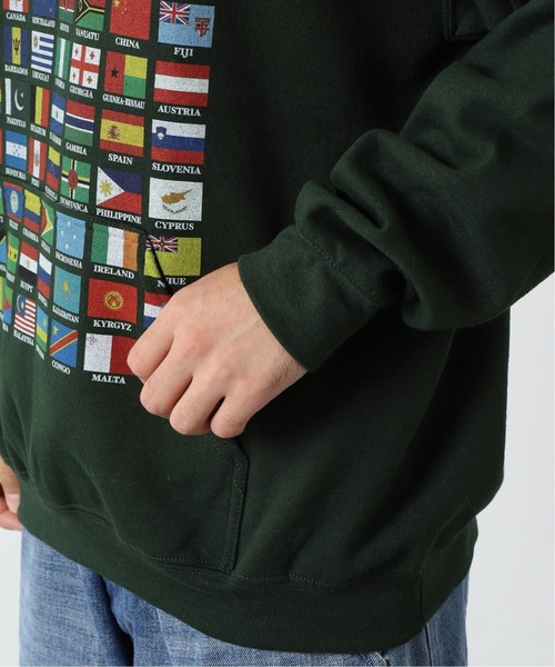 TENBOX（テンボックス）の「【TENBOX×JOURNAL STANDARD】別注 WORLD FLAG HOODIE（パーカー・メンズ・グリーン・XX-LARGE/LARGE/X-LARGE）」の10枚目の写真
