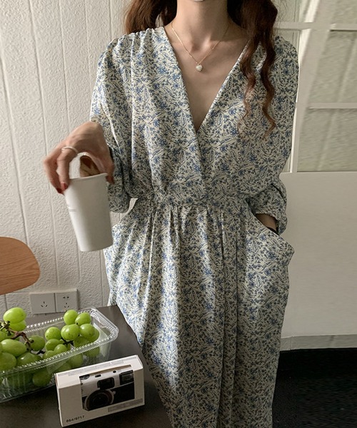 ボリュームスリーブ小花柄ロングワンピース Zozotown限定 ワンピース Mejane ミージェーン のファッション通販 Zozotown