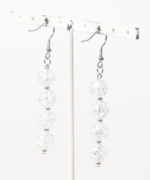 tone(トーン)の「【-lensa-】クラッシュビーズでシンプルピアス(MA)(ピアス(両耳用)・レディース・クリア・FREE)」の9枚目の写真