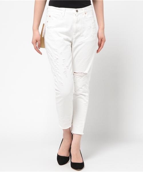 HOSU（ホス）の「スラウチクロップドDENIM (HOSU×Nowartt×And A)（デニムパンツ・レディース・ホワイト/ブルー・38/36）」の15枚目の写真