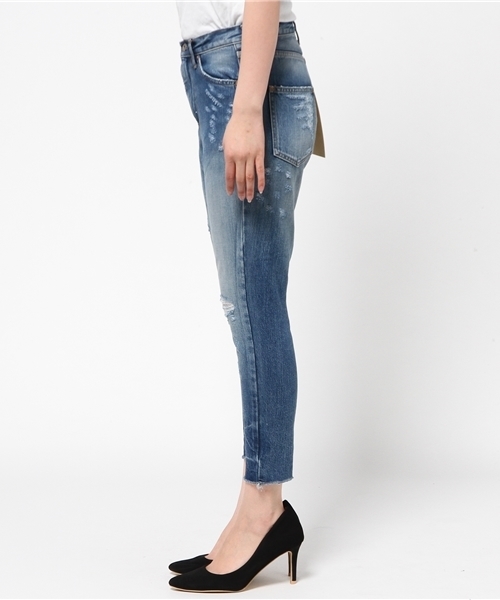 HOSU（ホス）の「スラウチクロップドDENIM (HOSU×Nowartt×And A)（デニムパンツ・レディース・ホワイト/ブルー・38/36）」の11枚目の写真