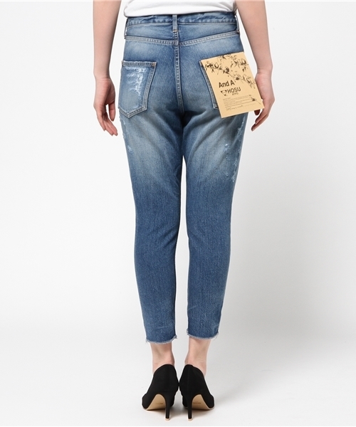 HOSU（ホス）の「スラウチクロップドDENIM (HOSU×Nowartt×And A)（デニムパンツ・レディース・ホワイト/ブルー・38/36）」の12枚目の写真