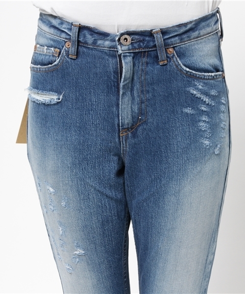 HOSU（ホス）の「スラウチクロップドDENIM (HOSU×Nowartt×And A)（デニムパンツ・レディース・ホワイト/ブルー・38/36）」の13枚目の写真