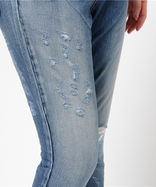 HOSU（ホス）の「スラウチクロップドDENIM (HOSU×Nowartt×And A)（デニムパンツ・レディース・ホワイト/ブルー・38/36）」の5枚目の写真