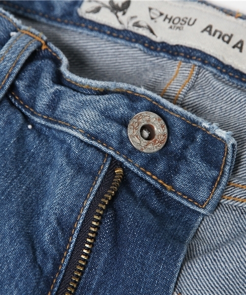 HOSU（ホス）の「スラウチクロップドDENIM (HOSU×Nowartt×And A)（デニムパンツ・レディース・ホワイト/ブルー・38/36）」の8枚目の写真