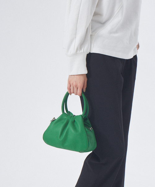 maison-vincent(メゾンヴァンサン)の「【Maison Vincent】softハンドバッグ(トートバッグ・レディース・グリーン/グレイッシュベージュ・フリー)」の2枚目の写真