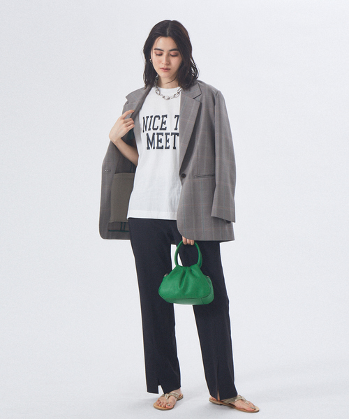 maison-vincent(メゾンヴァンサン)の「【Maison Vincent】softハンドバッグ(トートバッグ・レディース・グリーン/グレイッシュベージュ・フリー)」の3枚目の写真