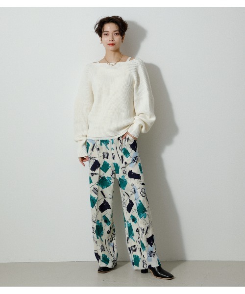 AZUL by moussy（アズールバイマウジー）の「MIX PAINT PANTS/ミックスペイントパンツ（その他パンツ・レディース・グリーン系その他/レッド系その他・SMALL/MEDIUM）」の8枚目の写真