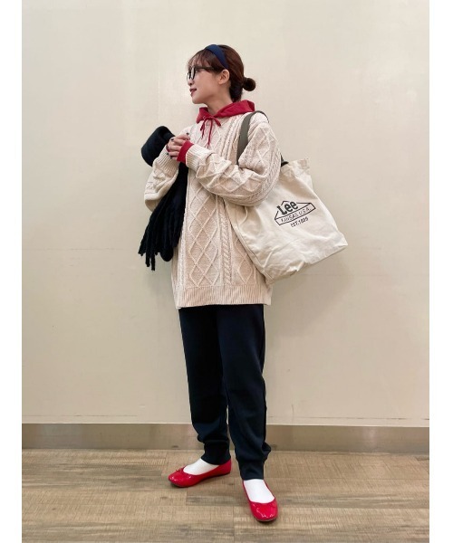 Lee（リー）の「【Lee】ポーチ付きトート【A4対応】（トートバッグ・レディース・ベージュ/カーキブラウン・ONE SIZE）」の7枚目の写真