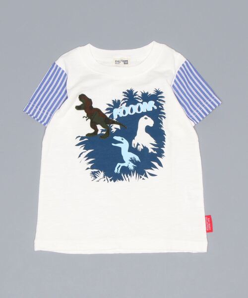 RAGMART(ラグマート)の「恐竜プリントTシャツ(Tシャツ/カットソー・キッズ・ブラック/レッド/オフホワイト/サックスブルー・110cm/100cm/120cm/130cm)」の18枚目の写真