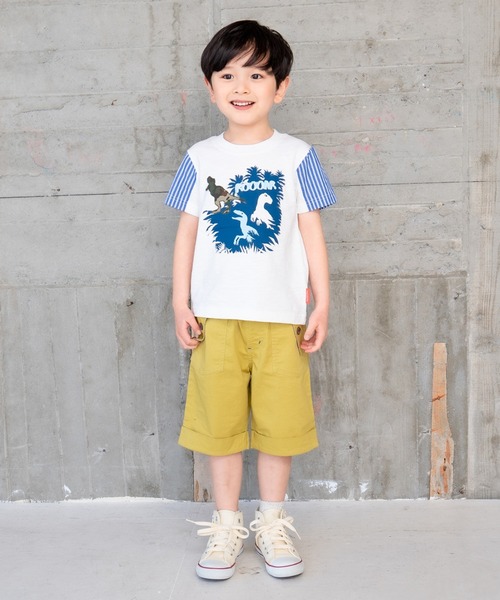 RAGMART(ラグマート)の「恐竜プリントTシャツ(Tシャツ/カットソー・キッズ・ブラック/レッド/オフホワイト/サックスブルー・110cm/100cm/120cm/130cm)」の6枚目の写真