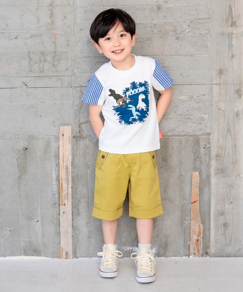 RAGMART(ラグマート)の「恐竜プリントTシャツ(Tシャツ/カットソー・キッズ・ブラック/レッド/オフホワイト/サックスブルー・110cm/100cm/120cm/130cm)」の8枚目の写真