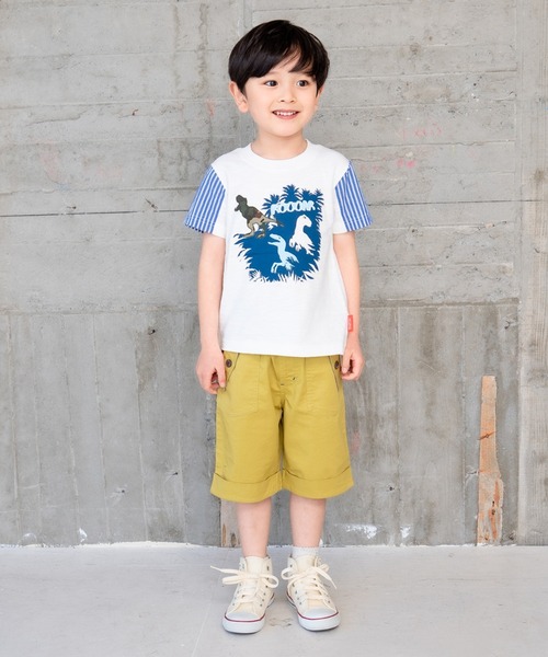 RAGMART(ラグマート)の「恐竜プリントTシャツ(Tシャツ/カットソー・キッズ・ブラック/レッド/オフホワイト/サックスブルー・110cm/100cm/120cm/130cm)」の7枚目の写真