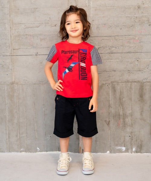 RAGMART(ラグマート)の「恐竜プリントTシャツ(Tシャツ/カットソー・キッズ・ブラック/レッド/オフホワイト/サックスブルー・110cm/100cm/120cm/130cm)」の16枚目の写真