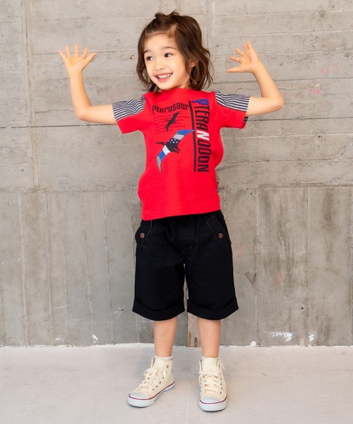 RAGMART(ラグマート)の「恐竜プリントTシャツ(Tシャツ/カットソー・キッズ・ブラック/レッド/オフホワイト/サックスブルー・110cm/100cm/120cm/130cm)」の17枚目の写真