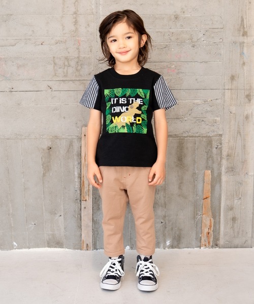 RAGMART(ラグマート)の「恐竜プリントTシャツ(Tシャツ/カットソー・キッズ・ブラック/レッド/オフホワイト/サックスブルー・110cm/100cm/120cm/130cm)」の9枚目の写真