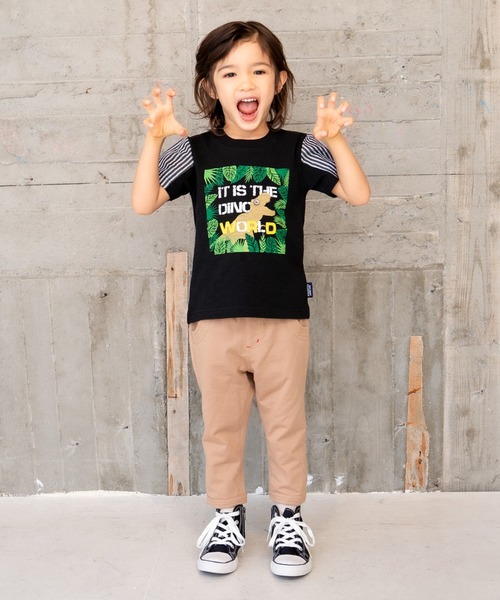 RAGMART(ラグマート)の「恐竜プリントTシャツ(Tシャツ/カットソー・キッズ・ブラック/レッド/オフホワイト/サックスブルー・110cm/100cm/120cm/130cm)」の11枚目の写真