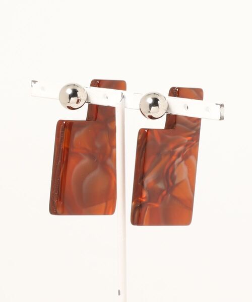 TOGA PULLA(トーガ プルラ)の「TOGA PULLA Marble pierced earrings TP21-AK263(ピアス(両耳用)・レディース・ブラウン・ONE SIZE)」の7枚目の写真