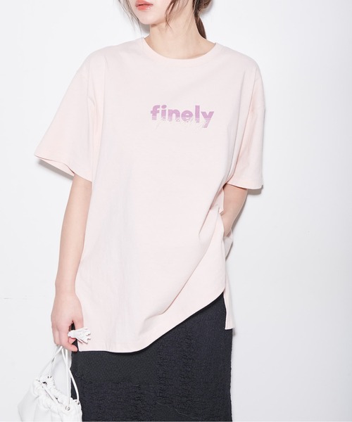 FREE'S MART(フリーズマート)の「◆ロゴプリント&刺繍オーバーサイズTシャツ(Tシャツ/カットソー・レディース・ホワイト/ブラック/ピンク・FREE)」の3枚目の写真